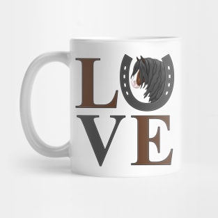 Brown Bay Gypsy Vanner Draft Horse LOVE Mug